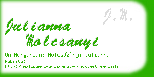 julianna molcsanyi business card